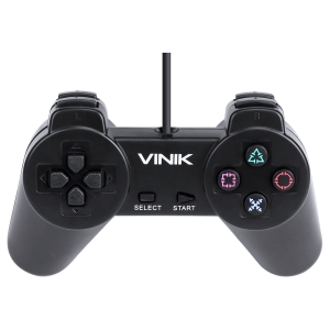 CONTROLE PC USB PS1/PLAYSTATION 1 PRETO - RETRÔ - VINIK PLAY 1 PRETO