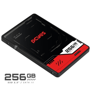 SSD PCYES PY256 256GB SATA III 2,5" LEITURA 550MB/S ESCRITA 400MB/S - SSD25PY256