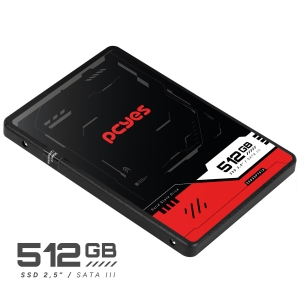 SSD PCYES PY512 512GB SATA III 2,5" LEITURA 550MB/S ESCRITA 400MB/S - SSD25PY512