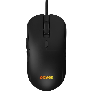 MOUSE GAMER PCYES BASARAN BLACK VULCAN - 12400 DPI - RGB - 6 BOTÕES - PMGBRBV