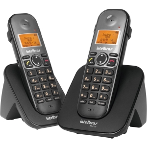 TELEFONE S/ FIO ID + RAMAL C/ ENTRADA P/ FONE DE OUVIDO TS 5122 PRETO 4125122 - 1