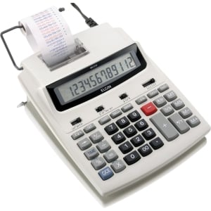 CALCULADORA COM BOBINA 12 DIGITOS, IMPRESSÃO BICOLOR E DISPLAY LCD MR-6125 BRANCA - 1