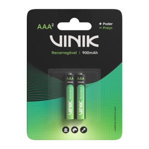 PILHA RECARREGÁVEL AAA C/2 - 900MAH 1.2V - VP3AB2R