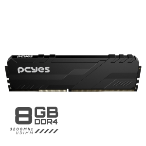 MEMORIA GAMER PCYES UDIMM 8GB DDR4 3200MHZ BLACK - PM083200D4B