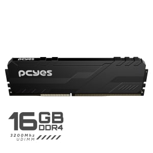 MEMORIA GAMER PCYES UDIMM 16GB DDR4 3200MHZ BLACK - PM163200D4B