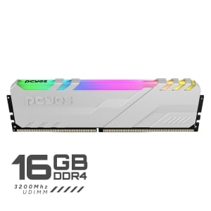 MEMORIA GAMER PCYES UDIMM 16GB DDR4 3200MHZ WHITE COM RGB - PM163200D4WR