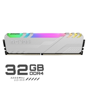 MEMORIA GAMER PCYES UDIMM 32GB DDR4 3200MHZ WHITE COM RGB - PM323200D4WR