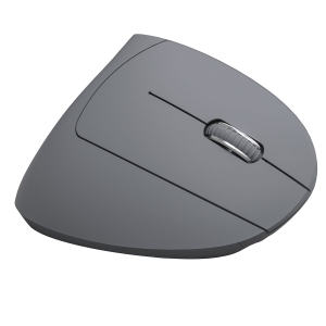 MOUSE SEM FIO RECARREGAVEL 2.4 GHZ VERTICAL ERGONOMICO ORTOPEDICO POWER FIT 1600 DPI CINZA USB - PM300