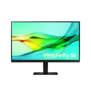 MONITOR SAMSUNG VIEWFINITY S6 27" 100HZ QHD HDMI DISPLAY PORT USB USB-C 90W ETHERNET HAS PIVOT PRETO - LS27D600UALXZD