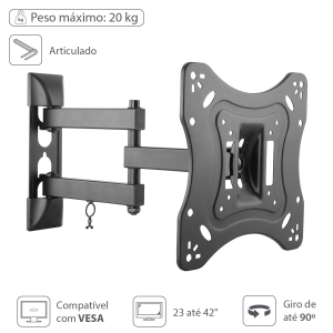 SUPORTE PARA TV/MONITOR LED LCD ARTICULADO 23" A 42" - ST210A