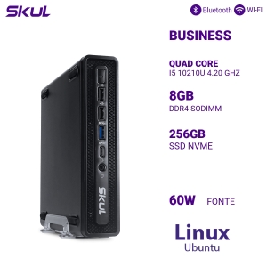 MINI COMPUTADOR BUSINESS B500 QUAD CORE I5 10210U 4.20 GHZ MEM 8GB DDR4 SSD 256GB NVME FONTE 60W EXTERNA