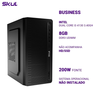 COMPUTADOR B300 DUAL CORE I3 4130 3.40GHZ MEM 8GB DDR3 SEM HD/SSD FONTE 200W