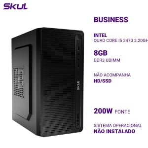 COMPUTADOR B500 QUAD CORE I5 3470 3.20GHZ MEM 8GB DDR3 SEM HD/SSD FONTE 200W