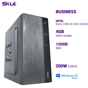 COMPUTADOR B300 DUAL CORE I3 3220 3.30GHZ MEM 4GB DDR3 SSD 120GB FONTE 200W   WINDOWS 10 HOME