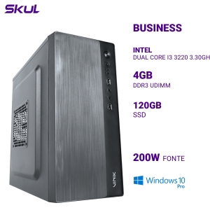 COMPUTADOR B300 DUAL CORE I3 3220 3.30GHZ MEM 4GB DDR3 SSD 120GB FONTE 200W   WINDOWS 10 PRO