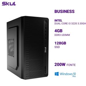 COMPUTADOR B300 DUAL CORE I3 3220 3.30GHZ MEM 4GB DDR3 SSD 128GB FONTE 200W  WINDOWS 10 PRO