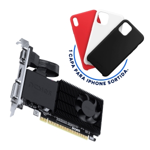 GPU RADEON R5 230 2GB DDR3 64 BIT PROJETO EDGE LOW PROFILE SINGLE FAN - PPER230DR3LPBR + CAPA PARA IPHONE SORTIDA